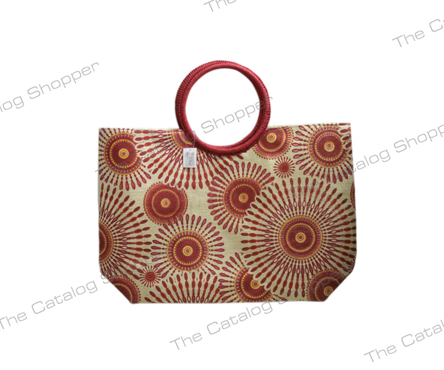 Paper Straw Bag With Round Handle