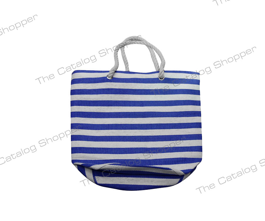 Striped Beach Bag (Paper Sack) - For Surplus - Blue