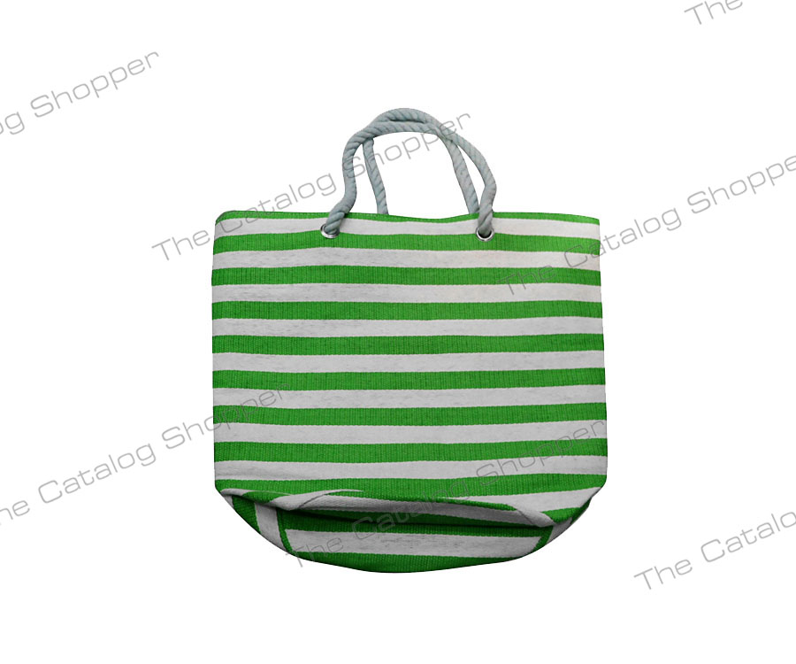 Striped Beach Bag (Paper Sack) - For Surplus - Green