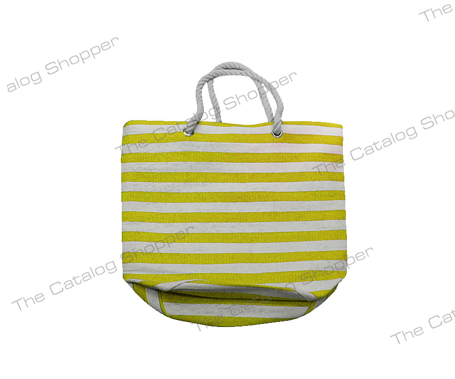 Striped Beach Bag (Paper Sack) - For Surplus - Yellow
