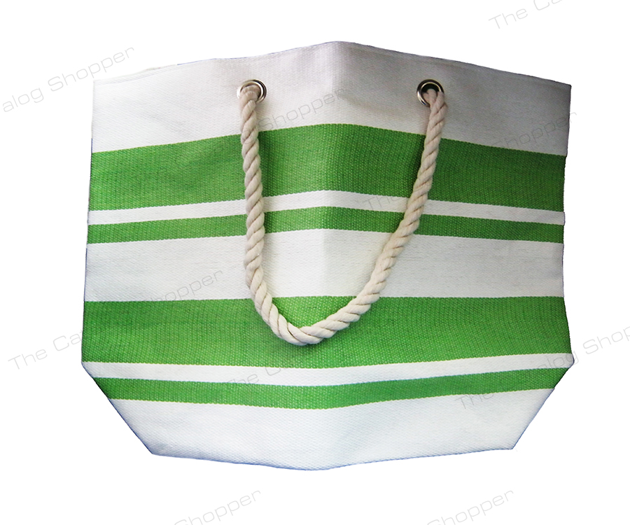 Woven Bag - White and Green