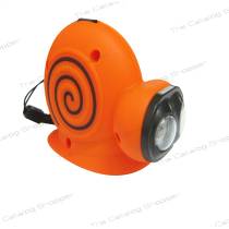 Crank Radio Flashlight (Snail - Orange and Black)