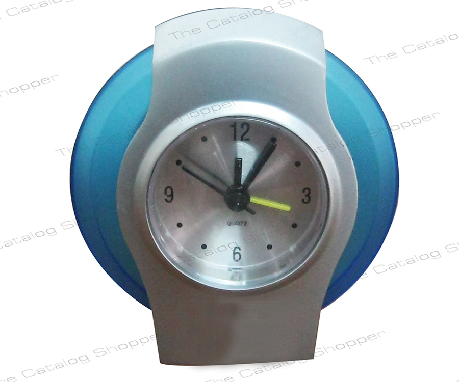 Blue With Silver Clock