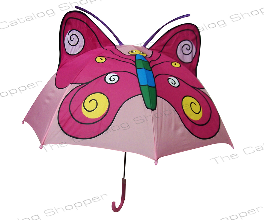 Umbrella With Animal (Butterfly - Pink)