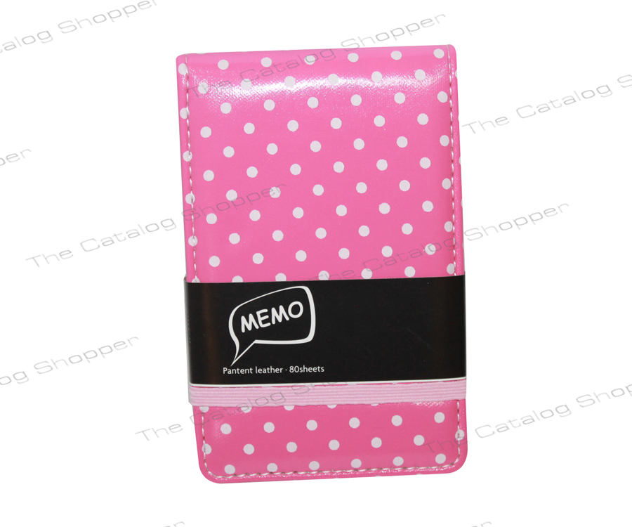 Polka Memo Pad (Pink - White Polka Dots)